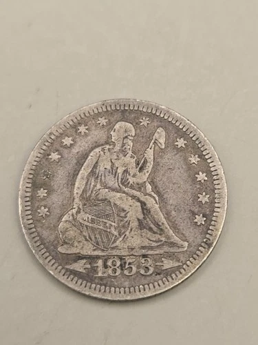 1853 Seated Liberty Silver Quarter 25C - Philadelphia Mint