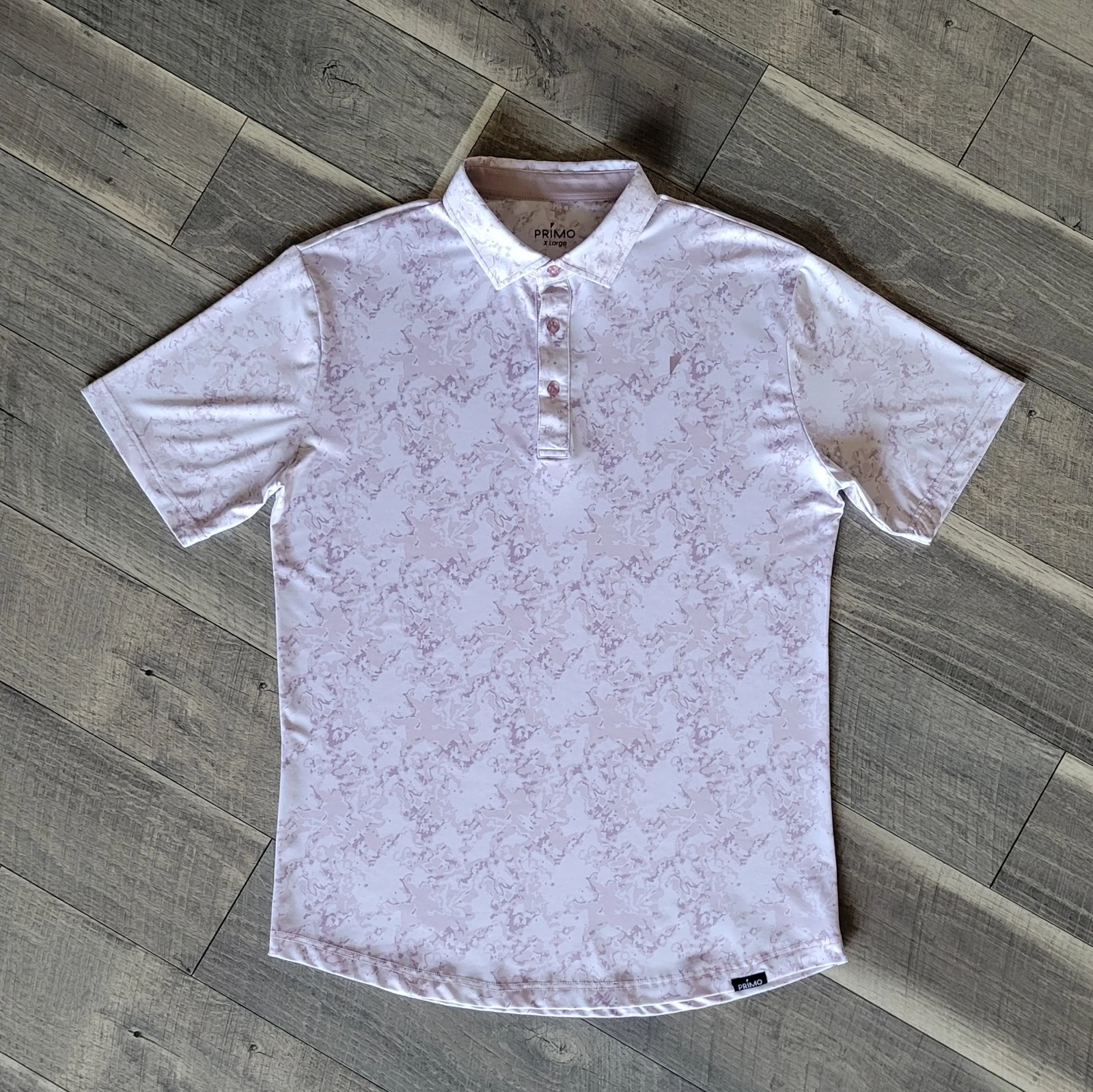 Primo Golf Polo Shirt XL Camo Splatter Purple Pink Performance Lightweight
