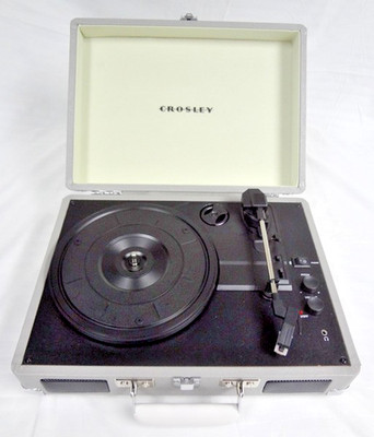 Crosley Cruiser Deluxe Vinyl Record Player Gray Model CR800D-GY