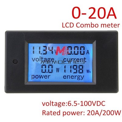 DC100V 20A LCD Digital Volt Voltage Watt   Power Meter Ammeter Voltmeter U #ff