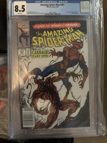 Marvel Amazing Spider-Man #361 First Appearance Carnage CGC 8.5 Key Issue