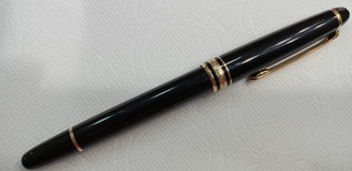 VINTAGE MONT BLANC MEISTER STRUCK BLACK BALLPOINT PEN