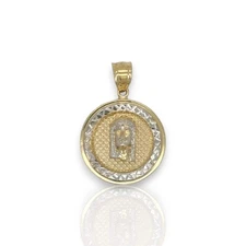 Jesus Two Tone Medallion Pendant - 14k Yellow Gold