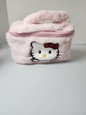 Girls Pink Plush (Kitty )Kids Makeup Accessory Bag Dress Up Playtime Fun Travel