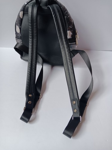 Loungefly Disney Parks Minnie Mouse Ears Black Sequin Polka Dot Backpack FLAWS - Picture 8 of 17