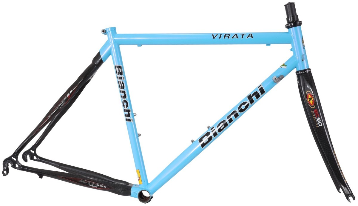 Bianchi Virata Steel Road Bike Frameset 55cm Blue 700c Easton