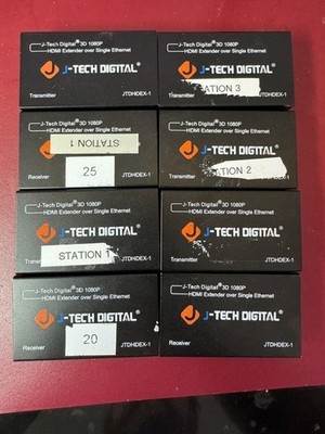J-Tech Digital JTDHDEX-1 HDMI Extender Transmitter/Receiver Lot