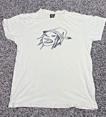 GORILLAZ 2-D T SHIRT VINTAGE 2010 PLASTIC BEACH TOUR SIZE SM SLIM