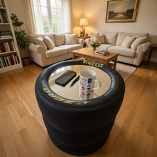 F1 / Le Mans Pirelli Motorsport Racing Slick Tyre Coffee Table Man Cave. Triple