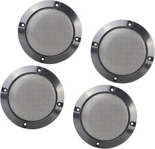 4pcs 4 Inch Metal Glossy Audio Speaker Cover Mesh Subwoofer Grill Horn Guard Dec