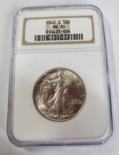 1940-S WALKING LIBERTY HALF DOLLAR NGC MS65
