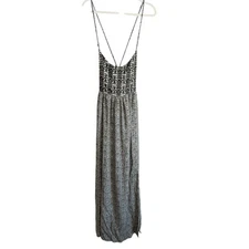 ETHEREAL by Paper Crane Womens Large Bohemian Sleeveless Strappy Back Maxi Dress