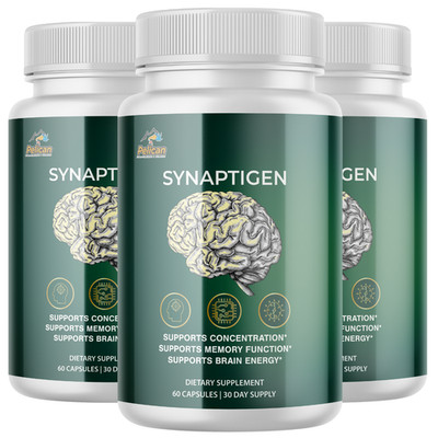SYNAPTIGEN- Brain Support- 3 Bottles-180 Capsules