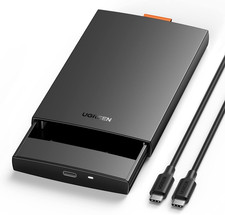 UGREEN 2.5 Inch Hard Drive Enclosure, USB C 3.1 6Gbps External HDD Case, UASP Su