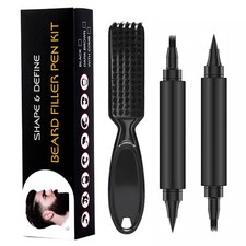 Beard Pencil Filler Brush Set Waterproof Long Lasting Coverage Beard Moustache