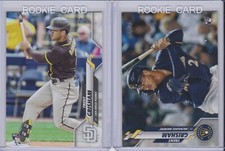 2020 Topps TRENT GRISHAM rookie & Update Brewers Padres Yankees