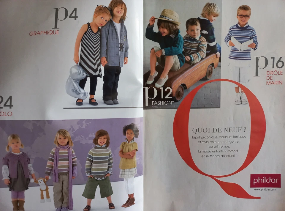 CATALOGUE TRICOT PHILDAR N°30 ENFANTS 2 A 10 ANS DEBUTANTE ET CONFIRMEE - Photo 3/3