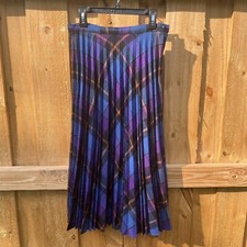Vintage 70s SPACE LEGS Skirt Womens 26 Plaid Midi Cottage Hippie Academia
