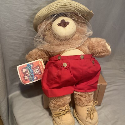 VINTAGE FURSKINS Bear Plush Boone Furskin 1986 Bee-Keeper Xavier Roberts 23'' USA