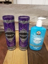 2PK Australian Gold Midnight 20x Bronzing Dark Tanning Lotion +FREE Moisturizer