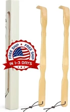 Scratcher De Fondo Clasico De Bambu Extensible Para Hombres Con Hermoso Embalaje