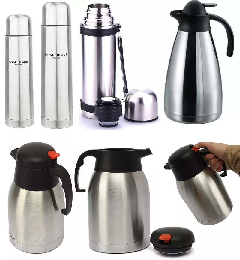 Large Thermos Flask Bottle Vacuum Flask Jug Keeps Hot Cold Tea Coffee Soup