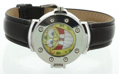 Collectable New Sponge bob watch silver tone leather band SPB129