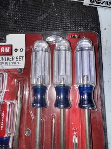 NEW Sears Craftsman USA NOS 17 piece Screwdriver Set Phillips FLAT TORX 31794 - Picture 4 of 11