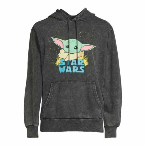 Baby Yoda Star Wars The Mandalorian Graphic Hoodie Gray Size