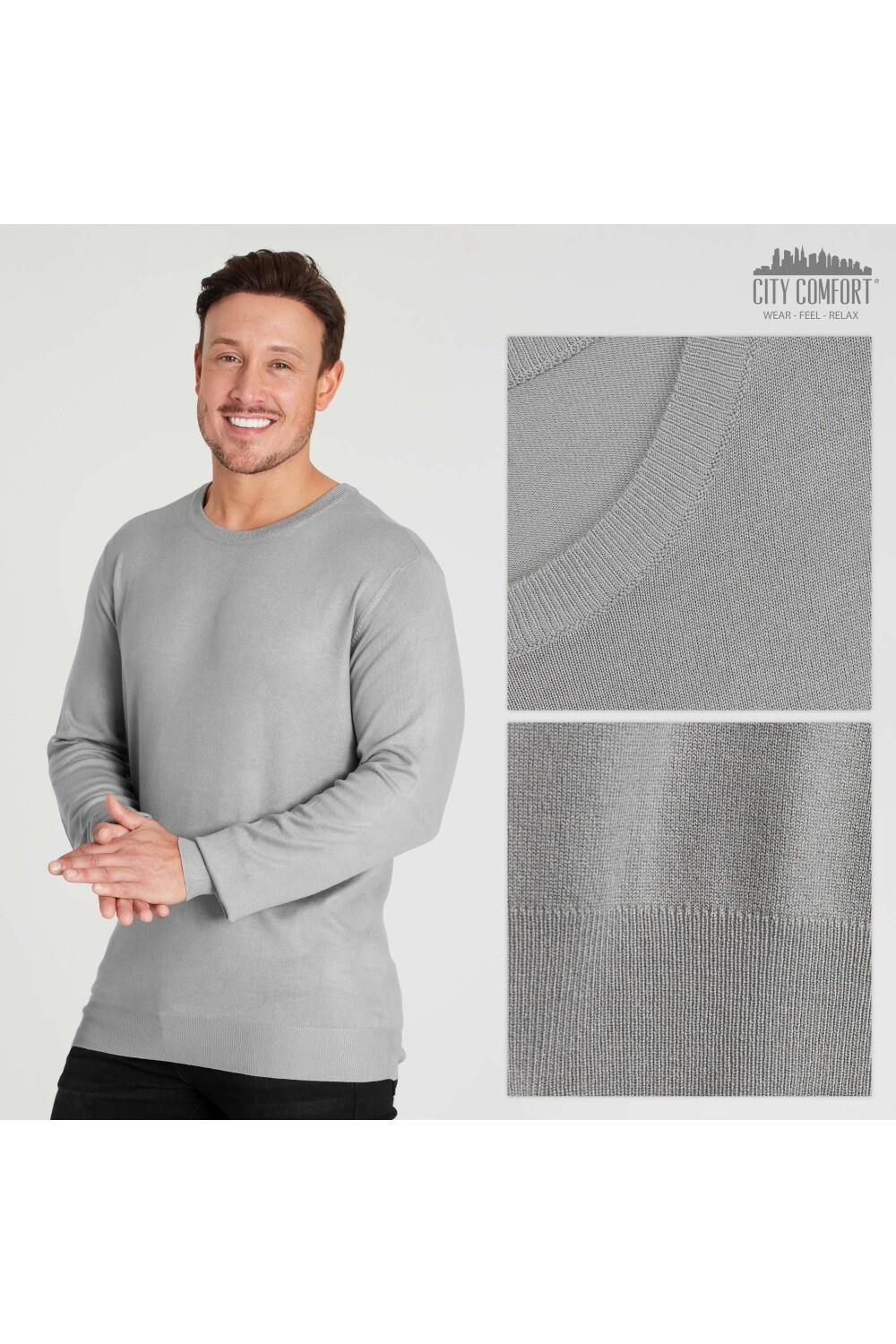 Générique Sweat-Shirt Pour Homme - Sans Capuche Col Rond - Couleur Unie - Confortable Outerwear Basique Loungewear Haut Sport Pour La Vie Quotidienne, Les Sorties Veste De Survêtement Grandes Tailles