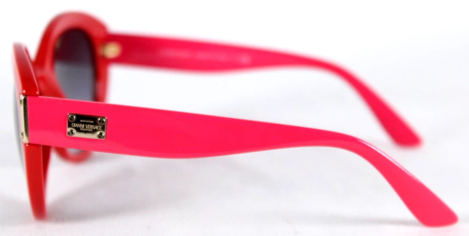 Gafas de sol redondas de gran tamaño con montura roja y rosa brillante GIANNI VERSACE 5170 8/G Foto 3 de 4