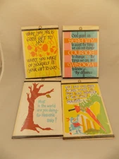 4 Vintage 1970s Abbey Press Room Wall Prints--Ready to hang-Encouragement-Sealed