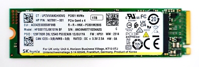 SK Hynix 1TB PC801 M.2 NVMe PCIe Gen4x4 2280 SSD HFS001TEJ9X101N