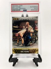 WWE NXT Eric Young Signed Topps Trading Card Autograph PSA/DNA Encapsulated