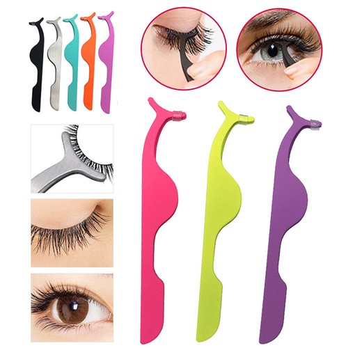 False Eyelashes Clip EyeLash Tweezers Applicator Eye Lash Aid Forcep Tools - Picture 3 of 18