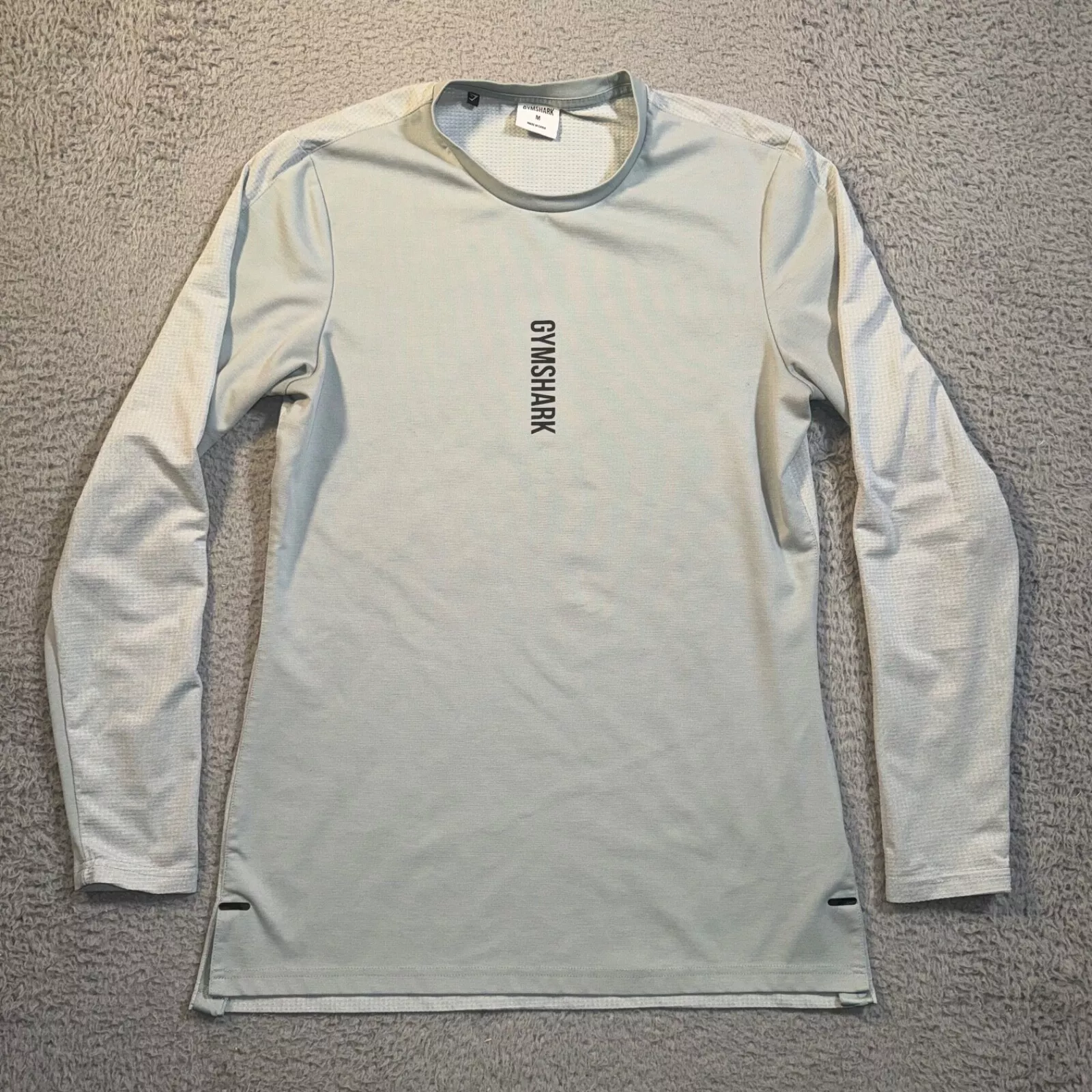 gymshark raid long sleeve performance crew neck shirt