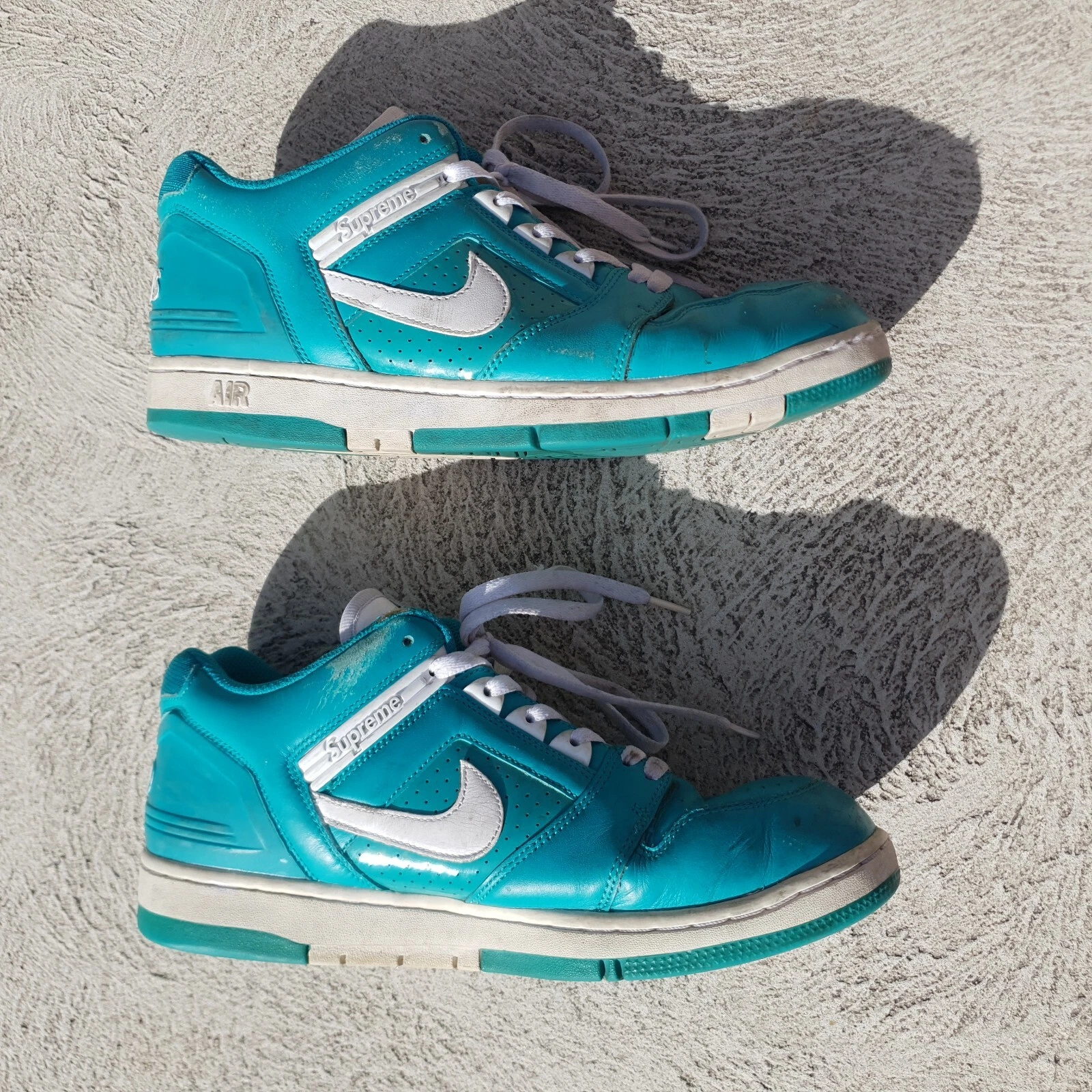 Supreme Nike SB Air Force 2 Low Shoes Mens US 10 Teal Skate Spring Summer 2017