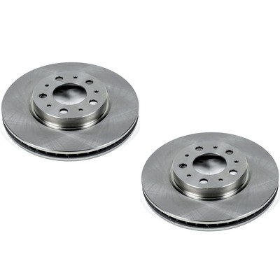 SET-P15EBR458-2 Powerstop 2-Wheel Set Brake Discs Front AWD RWD FWD for C70 V70