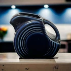 Homer Laughlin Fiestaware Miniature Twilight Blue Glazed Disc Creamer or Pitcher