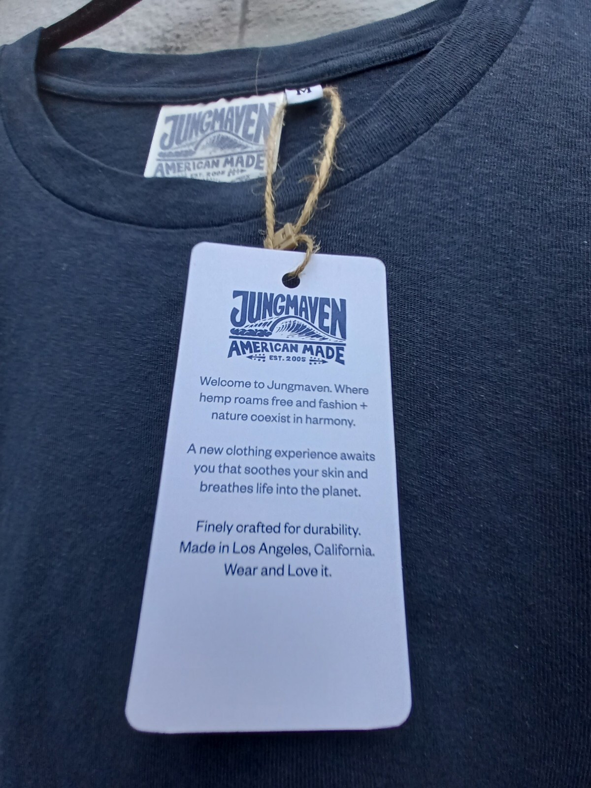 Jungmaven Super Cropped Lorel T Shirt Navy Hemp Organic Cotton Small NWT