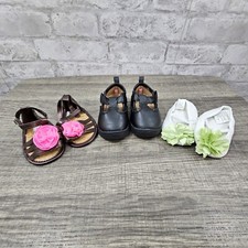 Lot of 3 Infant Girl Shoes Size 2
