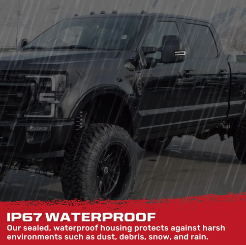 Recon White LED Scanning Smoked Mirror Lights For 2017-2019 Ford Super Duty - Picture 6 of 13
