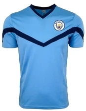 Icon Sports Manchester City FC Jersey Men's Sky Blue Licensed Football Kit