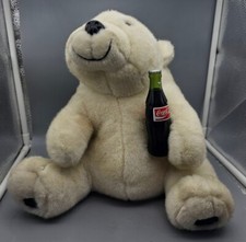 Coca-Cola Polar Bears Brand Plush Collection Holding Bottle 1993