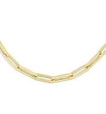14k Yellow Gold 18" Lite PAPERCLIP Link Long Chain Necklace 18 grams 9.8MM