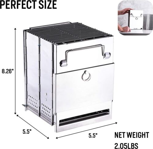 Portable Camping Cooking BBQ Grill Stove Picnic Backpacking Outdoor Equipment - Picture 7 of 16