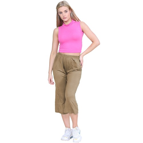 P&R Dancewear LTD Women’s Flared Wide Leg Stretch Shorts 3/4th Palazzo Pants - Picture 39 of 66