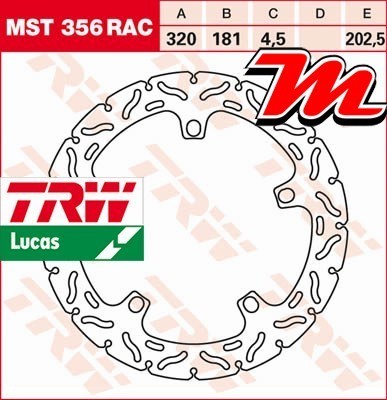 Disque De Frein Avant TRW Lucas MST 320 EC Pour Husqvarna TE 450 ZCG (2003-2004) – Neuf D'origine