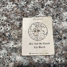 1963 Cross - Warranted - For God So Loved The World Pin Made in USA ๐บ๐ธ