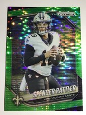 2025 Panini PRIZM - Green Wave Prizm - Spencer Rattler - #186 New Orleans Saints